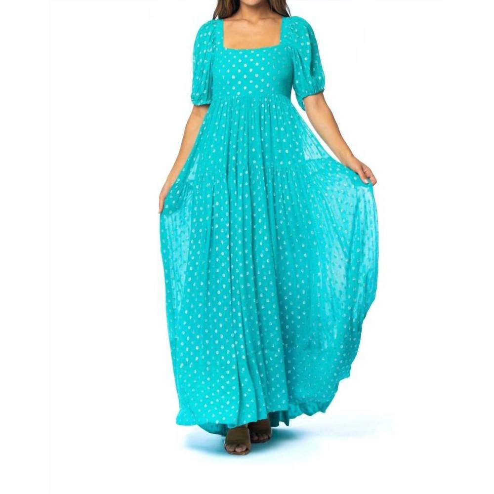 NEW TOLANI verena maxi dress in teal